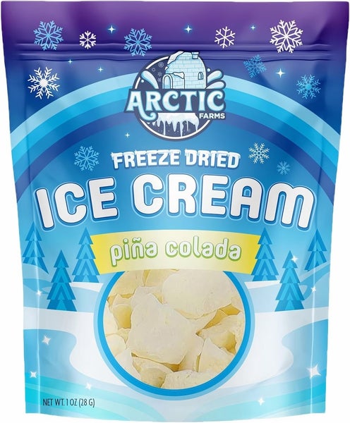 12-PACK OF Candy, Freeze Dried Ice Cream - Pina Colada, Arctic Farms
