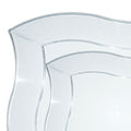 120-PACK OF Plate Set Clear Wave