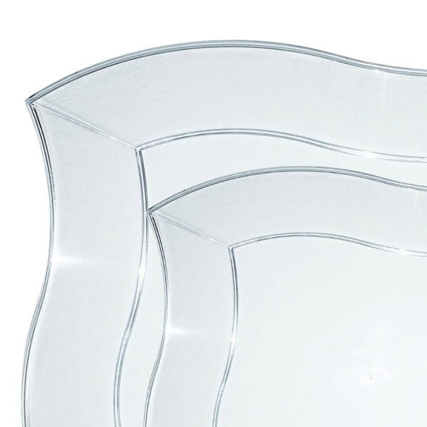 120-PACK OF Plate Set Clear Wave