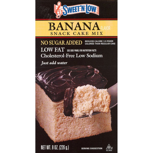 12-PACK OF Baking Mix Banana Cake No Sugar Added Sweet'N Low, Bernard Food Industries