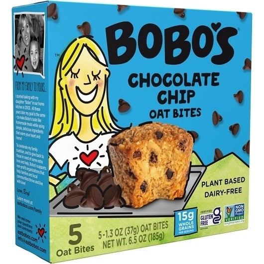6-PACK OF Gluten Free, Vegan Chocolate Chip Bites Bobo'S Oat Bars, 6 - 6.5 Oz