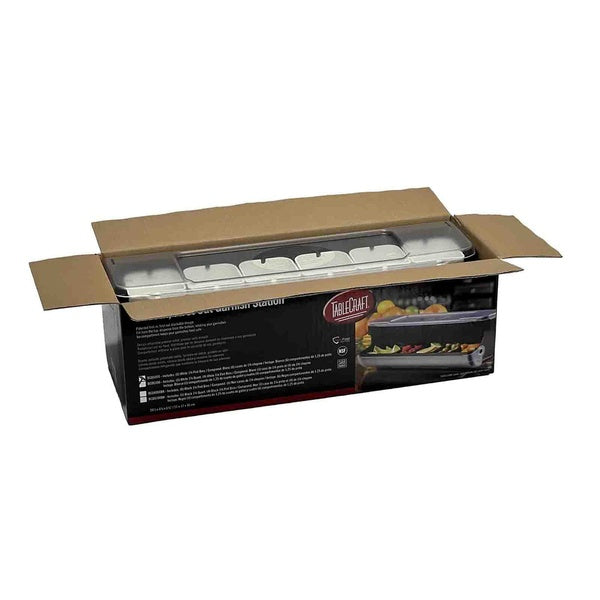 1 EACH-PACK OF CONDIMENT CENTER GN WHT 6 INS
