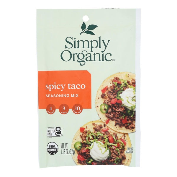 12-PACK OF Seasoning Taco Spicy Simply Organic 1.13 oz