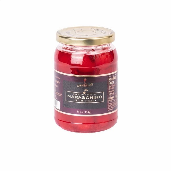 12-PACK OF Cocktail Maraschino Cherry with Stems, Forest Floor Foods