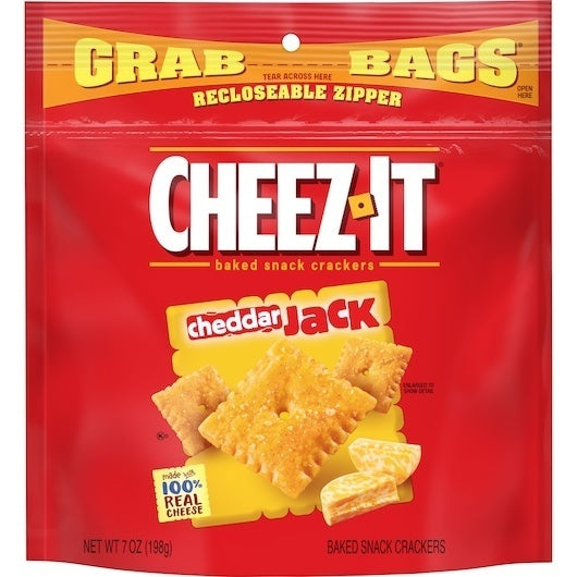 6-PACK OF Grab Bag Reclosable Cheddar Jack Crackers Kellogg'S, 6 - 7 Oz