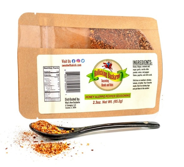 6-PACK OF Rollicking Buckaroo Honey Aleppo Pepper Seasoning - Case 6 - 2.3 oz.
