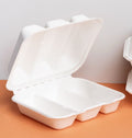 200-PACK OF Sugarcane, taco container, non plastic, Compostable, plant fibers, sustainable, landfill degradable