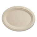 500-PACK OF World Centric PLSCU12OLFS 9.9 in. x 12 in. Fiber Oval Plates - Natural (500/Carton)