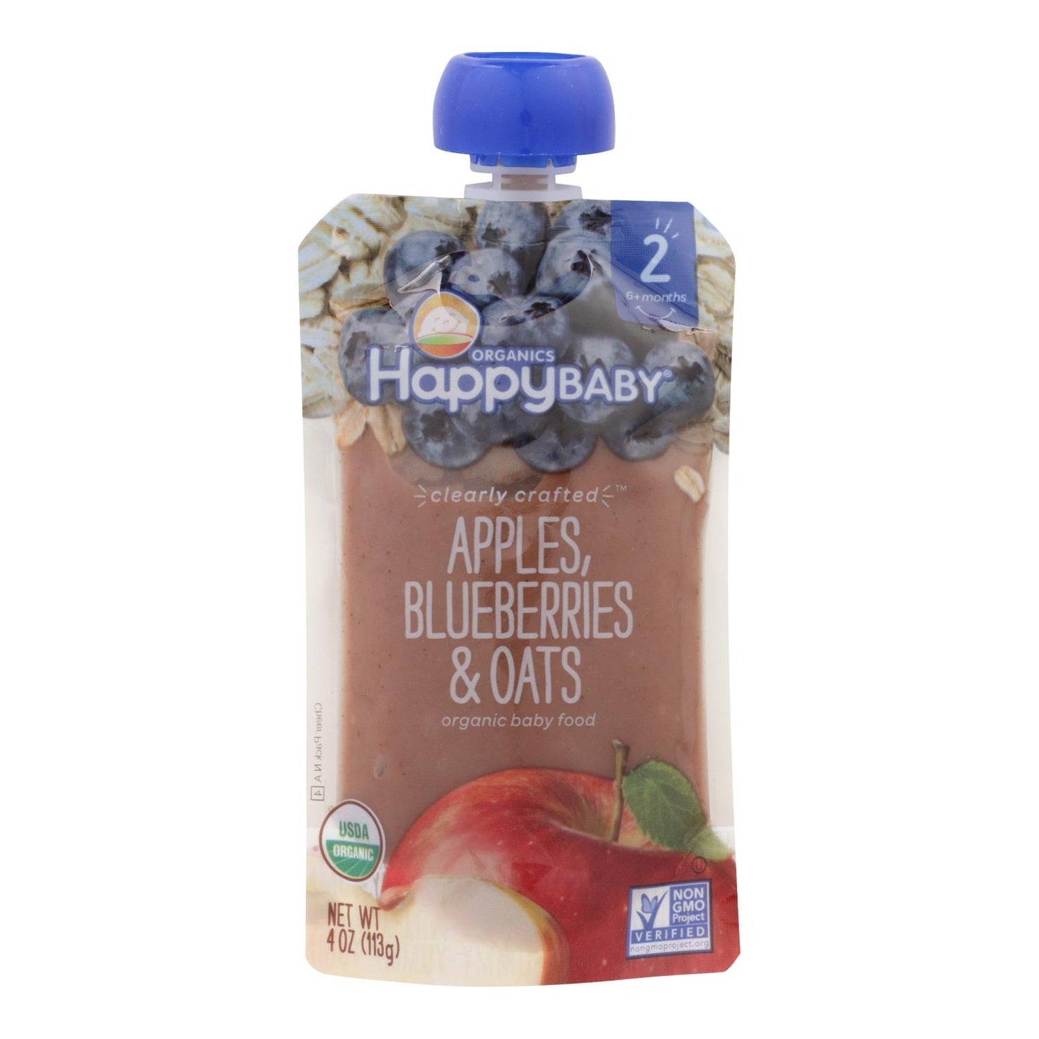 16-PACK OF FOOD BABY APPLES, BLUEBERRIES & OATS