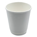 25-PACK OF Cup Paper Boardwalk 10 oz Double-Walled Paper Hot Cups - White (25-Pack) for Coffee and Tea