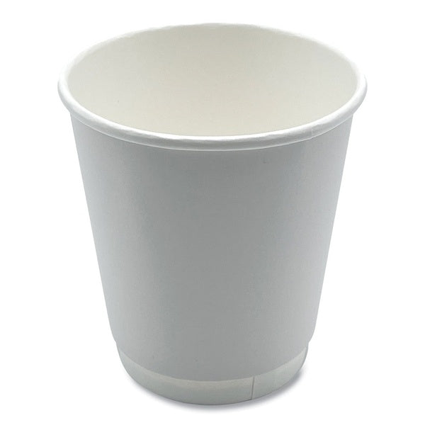 25-PACK OF Cup Paper Boardwalk 10 oz Double-Walled Paper Hot Cups - White (25-Pack) for Coffee and Tea