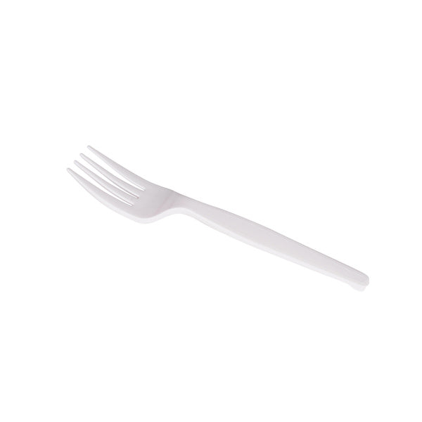 1000-PACK OF Fork Plastic Karat 1,000 ct PS Plastic Medium-Heavy Weight Forks Bulk Box, White