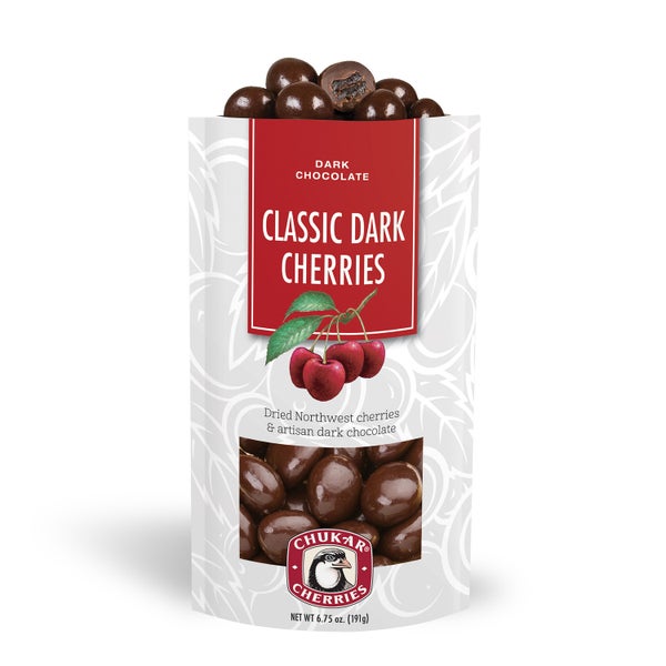 12-PACK OF Chocolate Fruit Dark Cherries Classic, Chukar Cherry