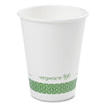 1000-PACK OF Cup Paper Vegware LV-12G 12 oz Paper Hot Cup - Eco-Friendly White/Green Design (1000 per Carton)