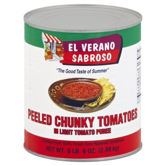 6-PACK OF Peeled Chunky Tomatoes El Verano, 6 - 6.375 Lb