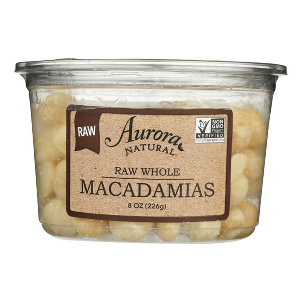 12-PACK OF Nut Macadamia Raw Whole Aurora 8 oz ct