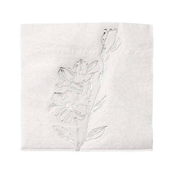 12-PACK OF Napkin Cocktail w/ Floral Design