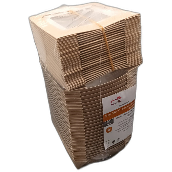 10-PACK OF BOX BROWN KRFT 2PC W/LID 12 OZ
