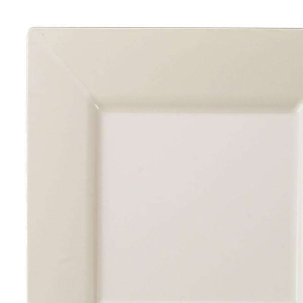 24-PACK OF Plate Set Ivory Square Dinnerware