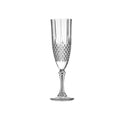 12-PACK OF Glass Flute 8 oz Plastic Crystal Cut