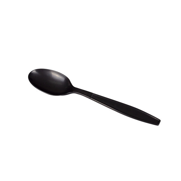 1000-PACK OF Teaspoon Plastic Karat 1,000 ct PP Plastic Extra Heavy Weight Tea Spoons, Black