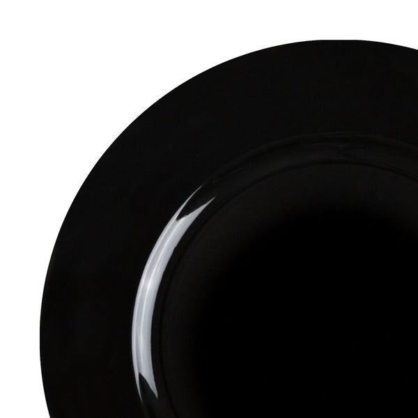 12-PACK OF Plate Dinner 13" Black Round Plastic