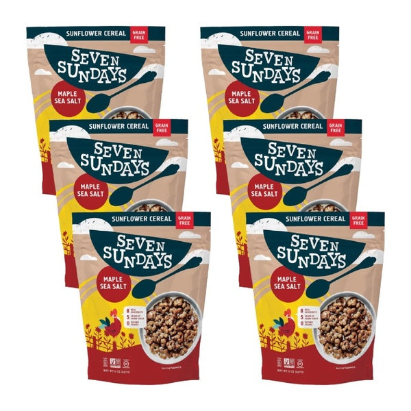 6-PACK OF Cereal Grain Free Maple Sea Salt Seven Sundays 8 oz