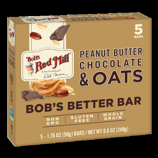 6-PACK OF Snack Bar Peanut Butter Chocolate Bobs Red Mill 7.4 oz