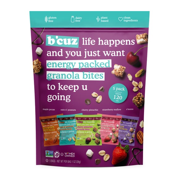 6-PACK OF Granola Bites Variety 5 Pack, B'cuz Snacks