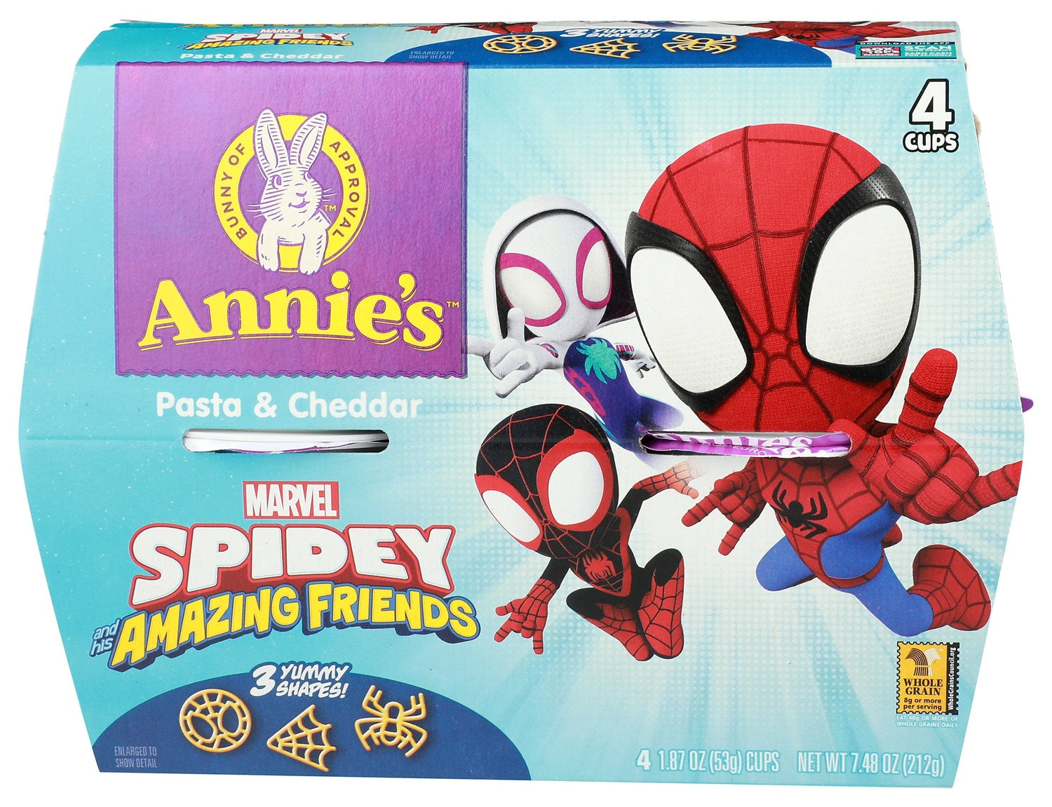 6-PACK OF PASTA NOODLE MAC AND CHEESE, SPIDEY
