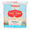 6-PACK OF Frosting Vanilla Miss Jones Baki 11.29 oz