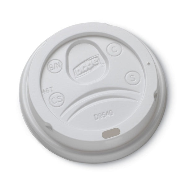100-PACK OF Lid Dome Dixie DL9540 10 oz Hot Drink Dome Lids - White (Pack of 100) for Frothy Beverages