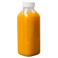 135-PACK OF BOTTLE PLASTIC 16 oz Square PET Plastic Juice Bottles | Highest Quality | 135 count