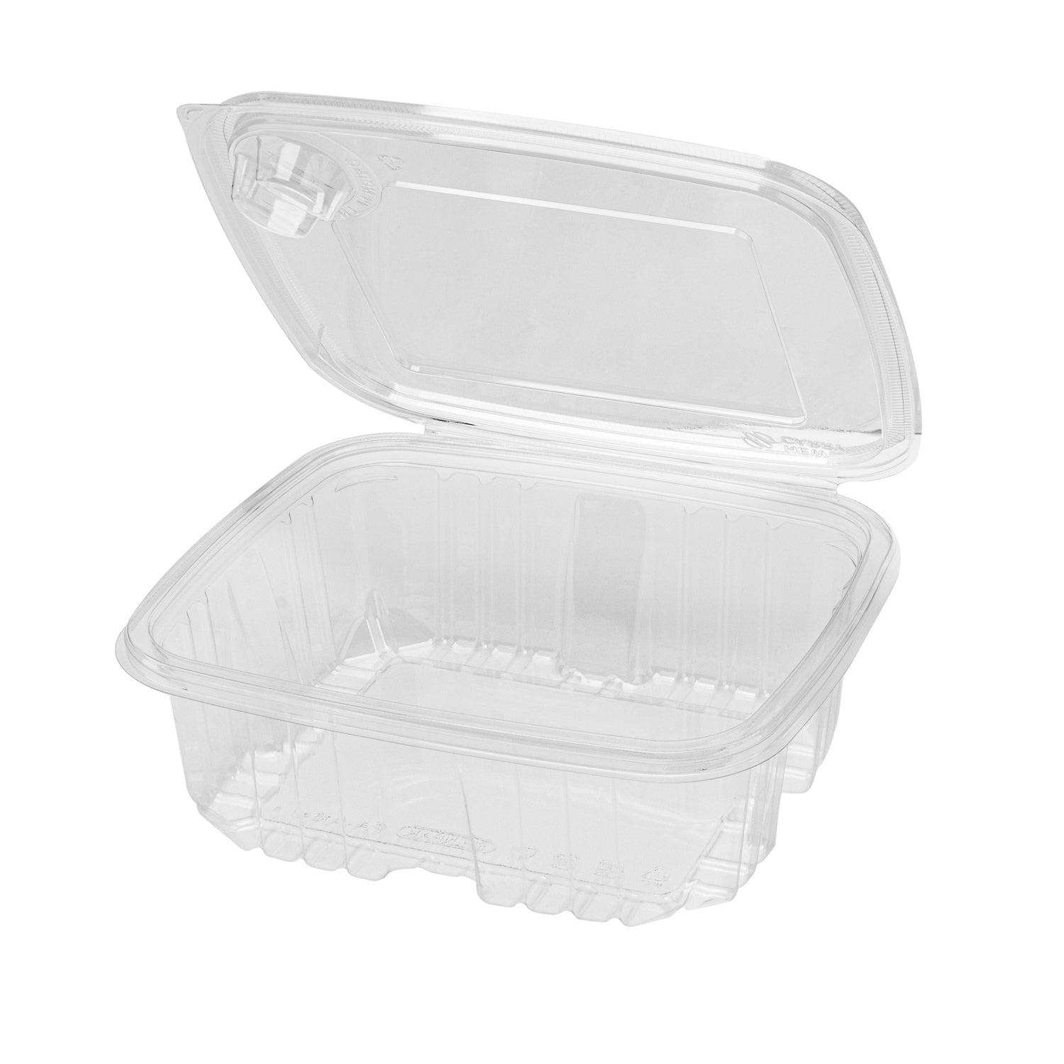 150-PACK OF Container Takeout Karat 150 sets 64 oz PET Tamper Resistant Hinged Deli Containers w/Flat Lid