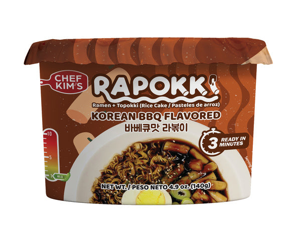 6-PACK OF Chef Kim's Rapokki, Korean BBQ, 6/4.9 oz.