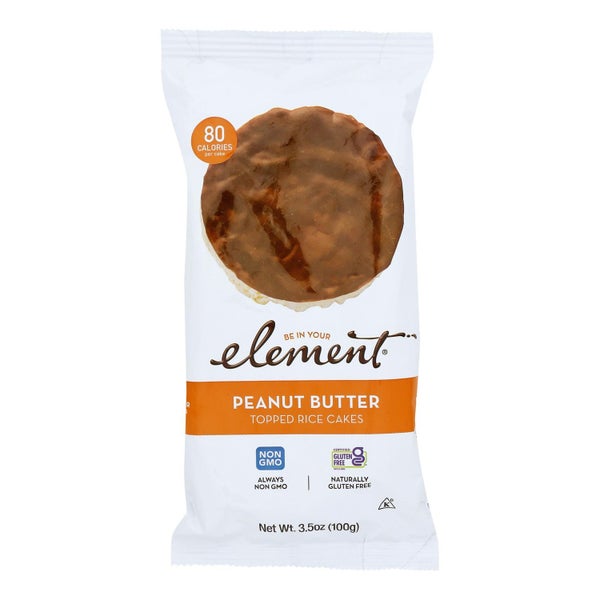 6-PACK OF Rice Cake Peanut Butter Element 3.5 oz