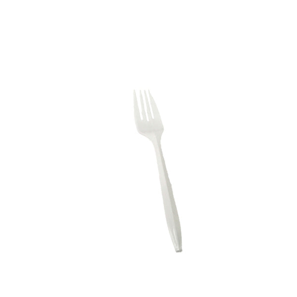 1-PACK OF FORK PLAS PP WRPD WHT