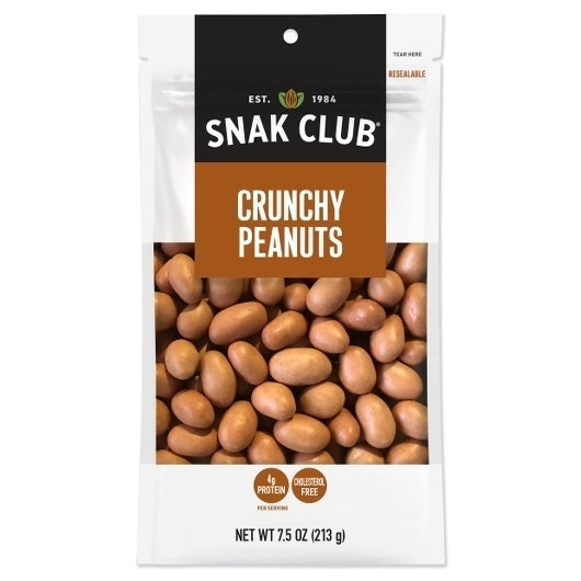 6-PACK OF Crunchy Peanuts Snak Club, 6 - 7.5 Oz