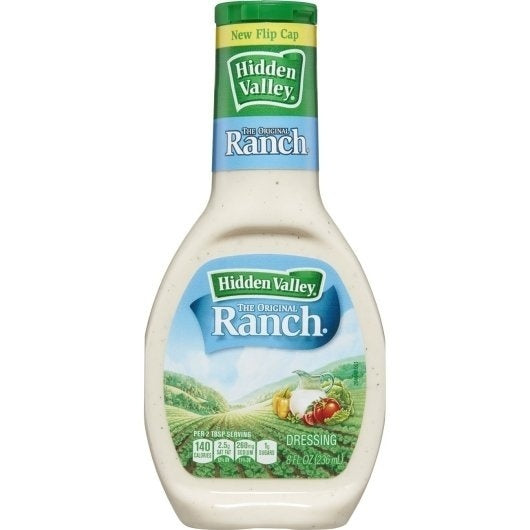 12-PACK OF Ranch Dressing Bottle Hidden Valley Ranch, 12 - 8 Fo
