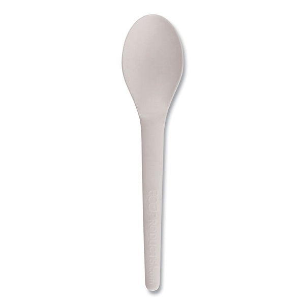 1000-PACK OF Cutlery Plastic Eco-Products EP-S013 6-Inch Plantware Compostable Spoon - 1000 Count - Sustainable Disposable Utensils