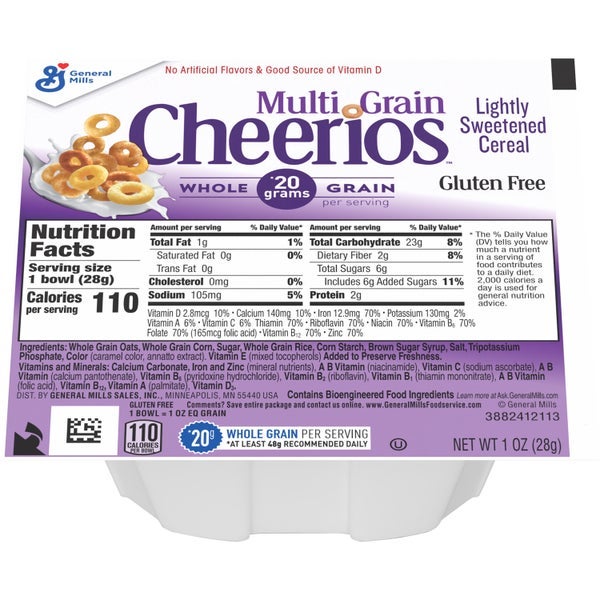 96-PACK OF CEREAL CHEERIOS MLTIGRN GLTN F