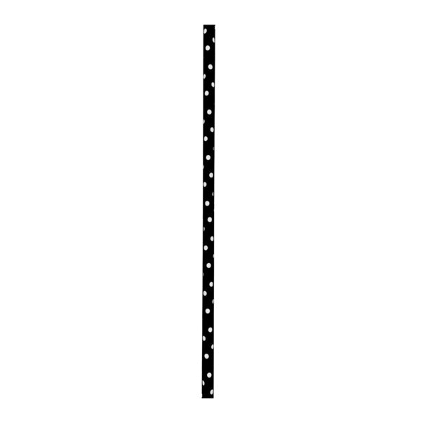 1-PACK OF STRAW PAPER BLK/WHT POLKA DOT