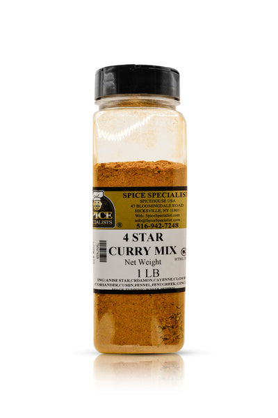 12-PACK OF Four Star Chef French Curry Powder - 12 Pack of 1 lb. Containers