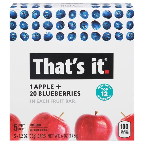 12-PACK OF SNACK BAR APPLE AND BLUEBERRY
