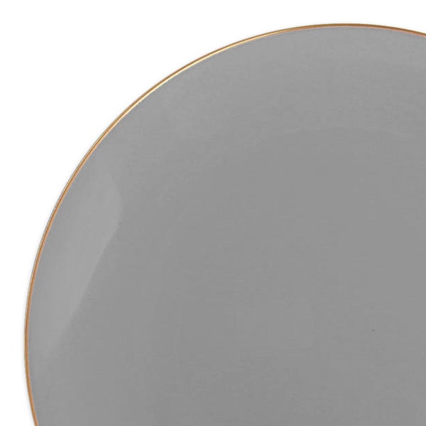 12-PACK OF Plate Plastic 10.25" Gray Gold
