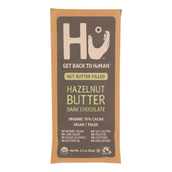 12-PACK OF CHOCOLATE BAR DARK CHOCOLATE HAZELNUT BUTTER