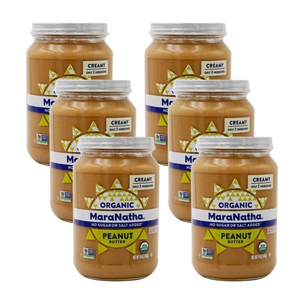 6-PACK OF Peanut Butter Nosgr Maranatha 16 oz