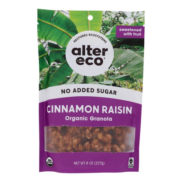 6-PACK OF Cereal Granola Cinnamon Raisin Alter Eco 8 oz