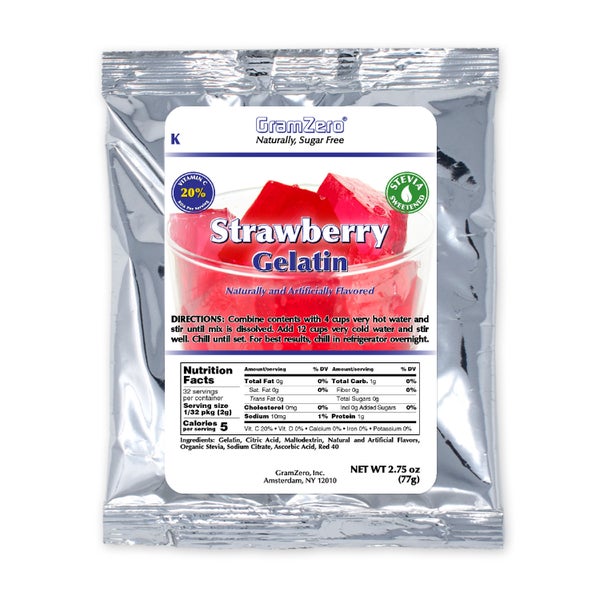 12-PACK OF GELATIN STRAWBERRY PWDR SUG FR