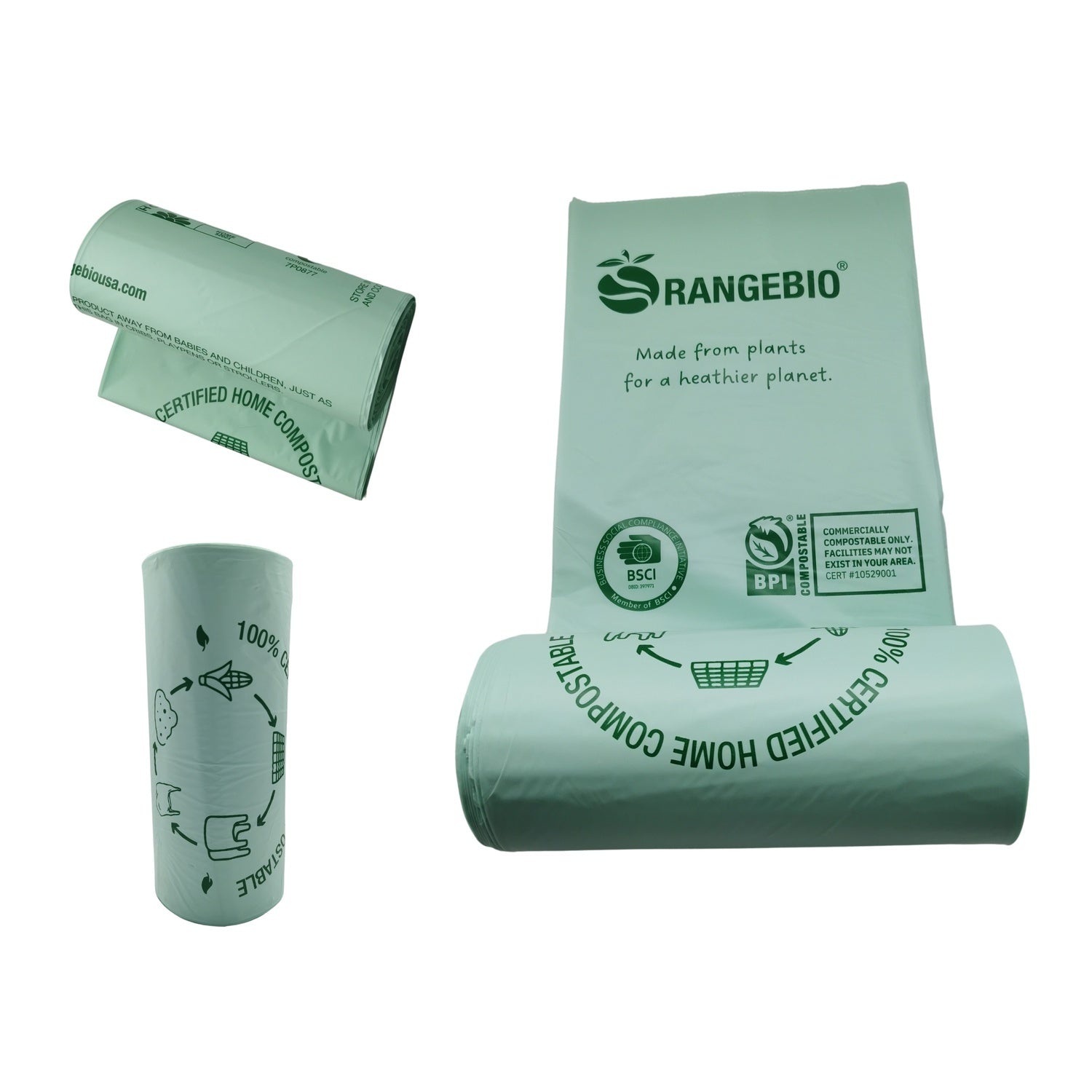 60-PACK OF Liner Compst Roll Trash 38 Inch X 58 Inch 1.5 Mil Green